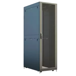 Шкаф телеком. напольный серверный ЦОД 19",47U(600x1000) , ШТ-НП-СЦД-47U-600-1000-П2П передняя дверь перфорированная,задняя перф.двойная. RAL9005
