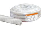 Труба гофрированная ПВХ 40 мм серая с зондом (25 м) легкая TDM