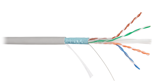 Кабель F/UTP-5е 4 пары одножильный BC (класс D) внутренний PVCнг (B) NETLAN (упак. 305 м.)