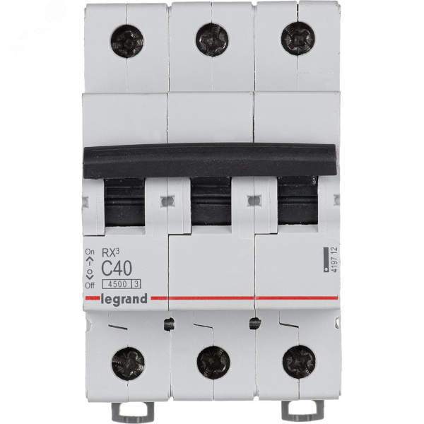 Выключатель автоматический трехполюсный RX3 C 40А 4,5кА Daccord/Legrand