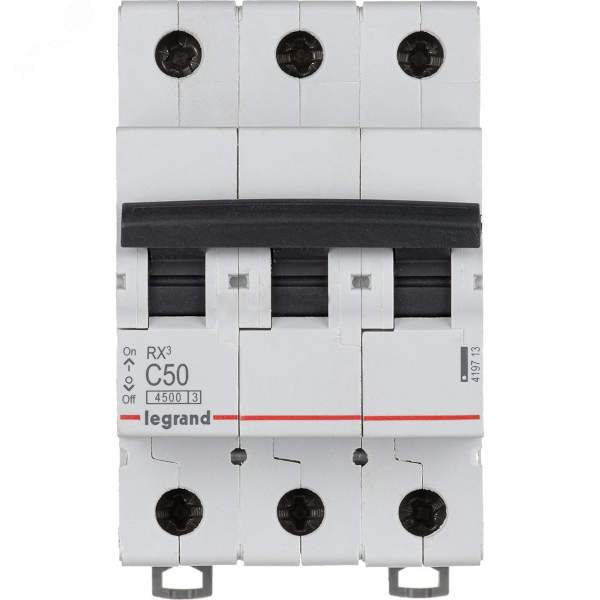Выключатель автоматический трехполюсный RX3 C 50А 4,5кА Daccord/Legrand