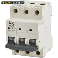 Автоматический выключатель IEK Armat M06N 3P C25 А 6 кА