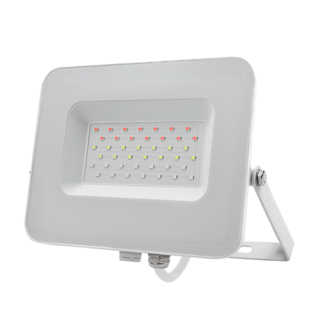 Прожектор светодиод. цвет. PFL- 30W RGB WH Jazzway