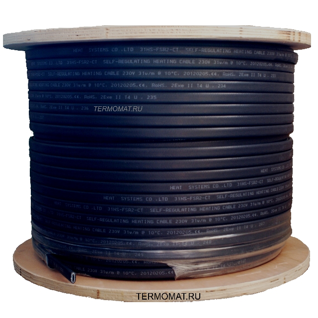 Саморегулирующийся кабель SRL16-2CR (экранированный) (200м)